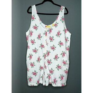 VTG 90s Dashers Women's Large Floral Shorts Cotton Jumper